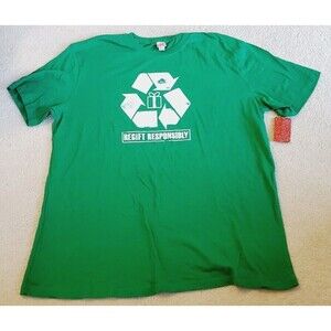 Green Regift Recycle Responsibly Men's XL T-Shirt New with Tags